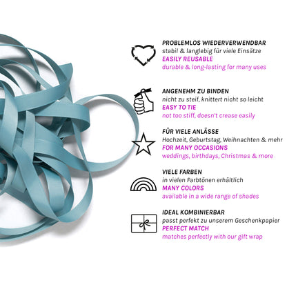 Geschenkband Rauchmint - 16mm x 5m