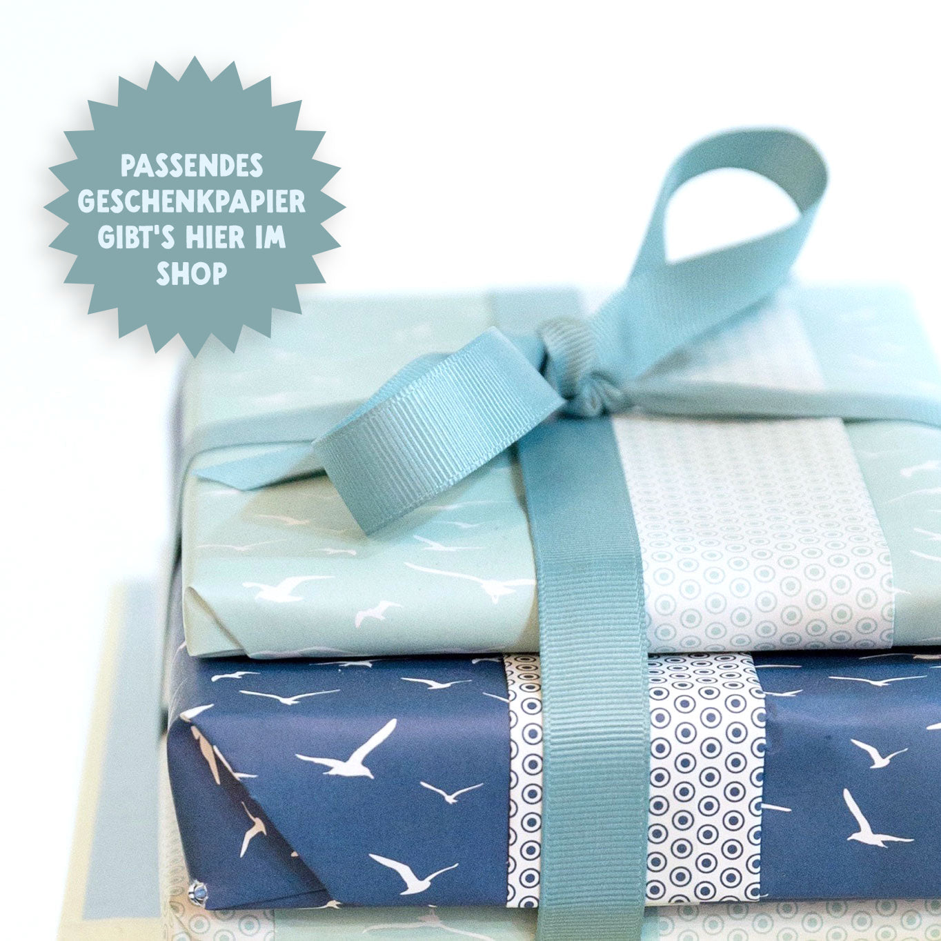 Geschenkband Rauchmint - 16mm x 5m