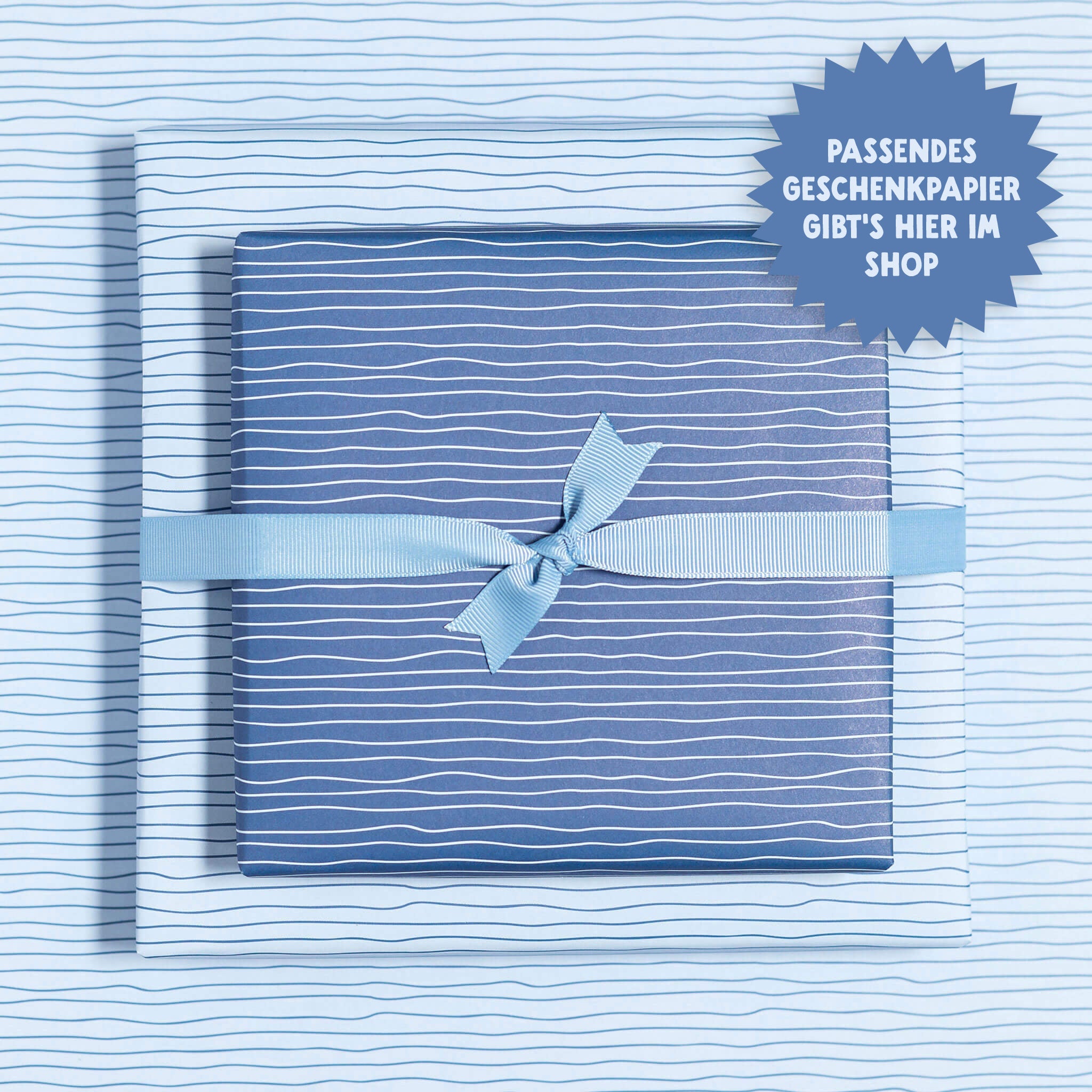 Geschenkband Mittelblau - 16mm x 5m