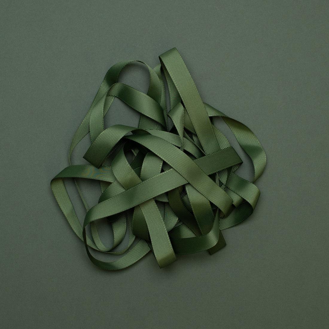 Gift ribbon olive green - 16mm x 5m