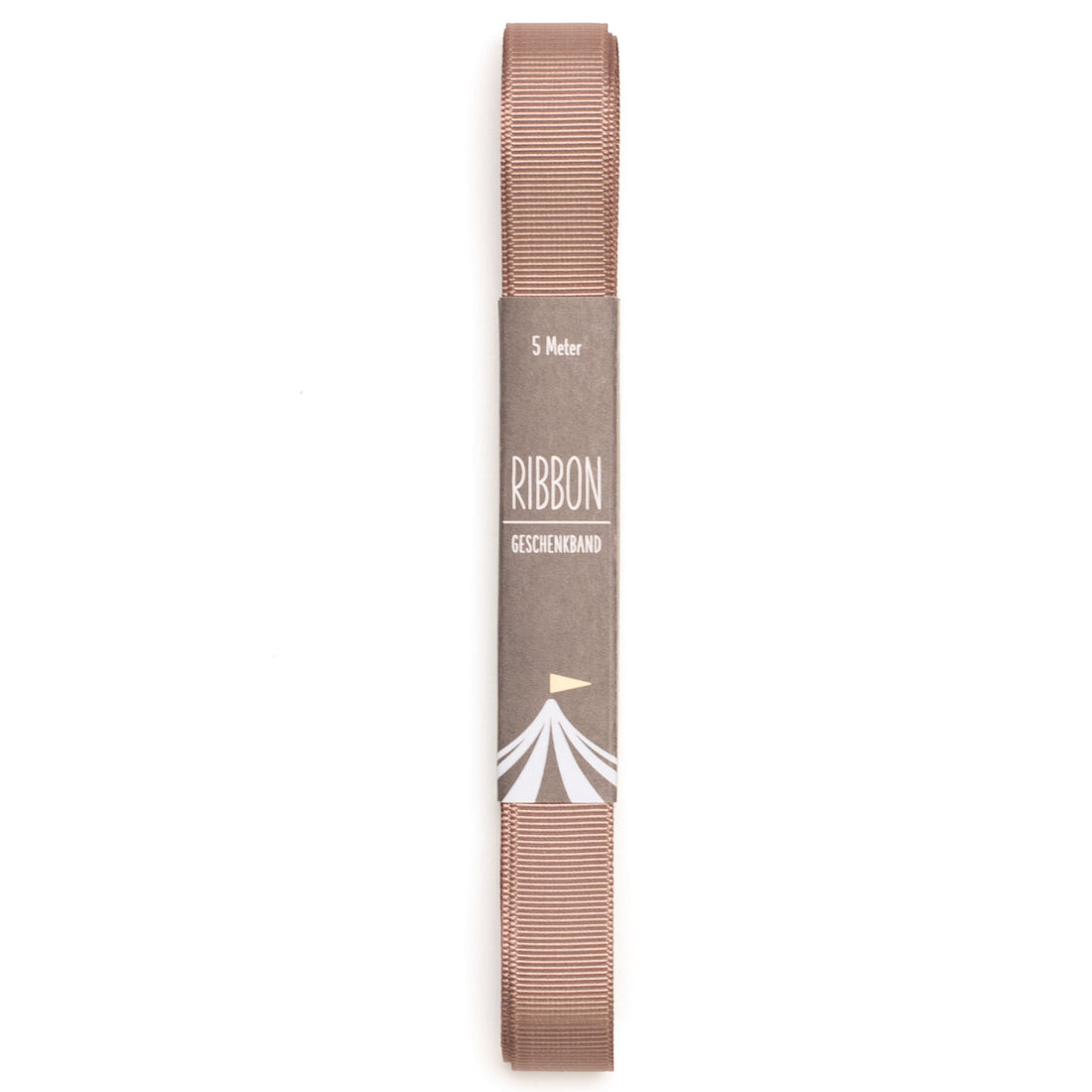 Geschenkband Taupe - 16mm x 5m