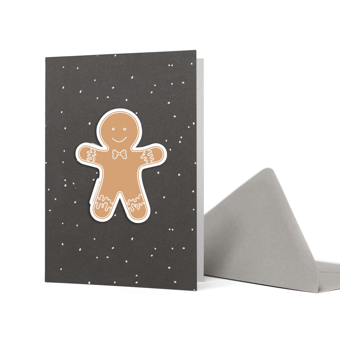 Karte mit Vinylsticker "Lebkuchenmännchen"