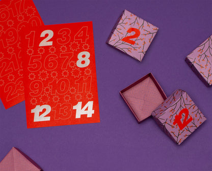 Advent calendar number stickers