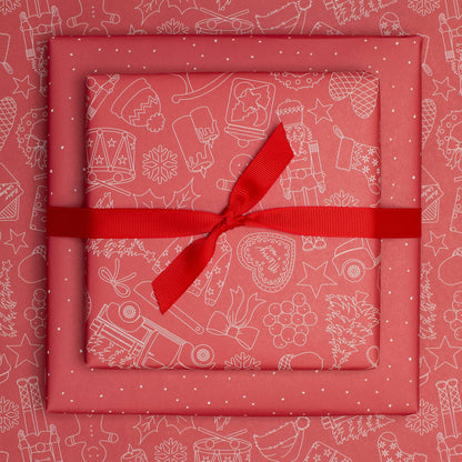Gift wrap Christmas doodles