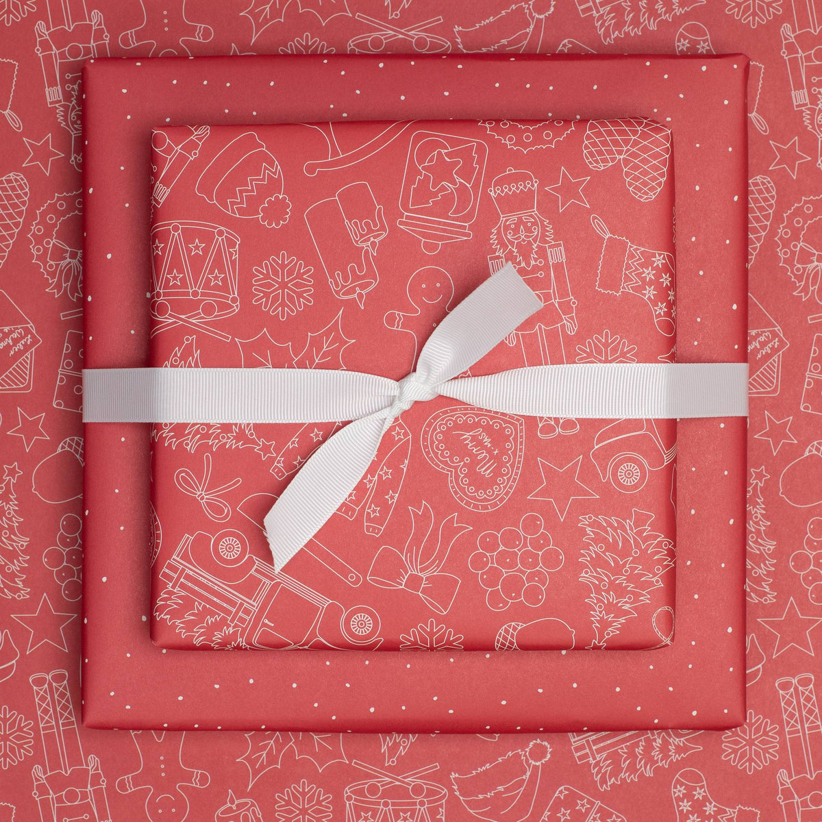 Gift wrap Christmas doodles