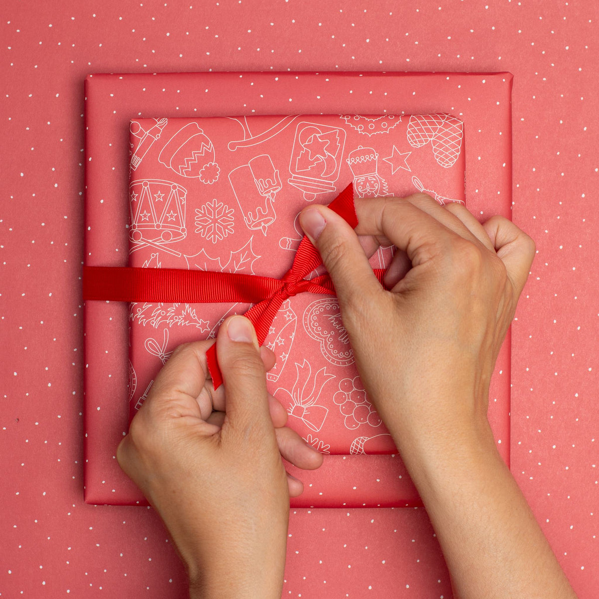 Gift wrap Christmas doodles