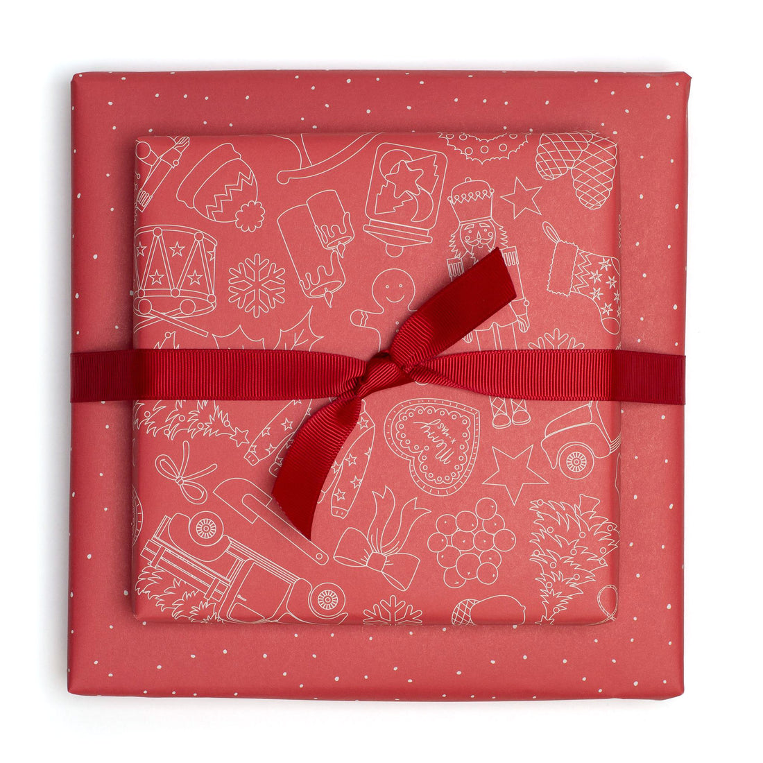 Geschenkpapier Weihnachts Doodles Nussknacker