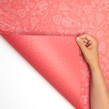 Gift wrap Christmas doodles