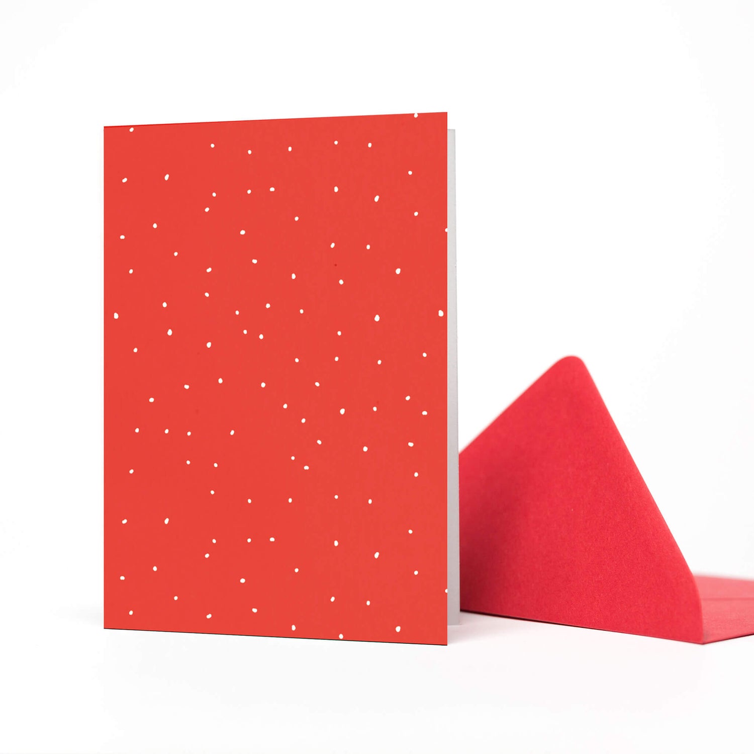 GRUSSKARTE ROT mit weissen Punkten ohne Text für jeden Anlass von My Pretty Circus | CS-SNO1703-RE