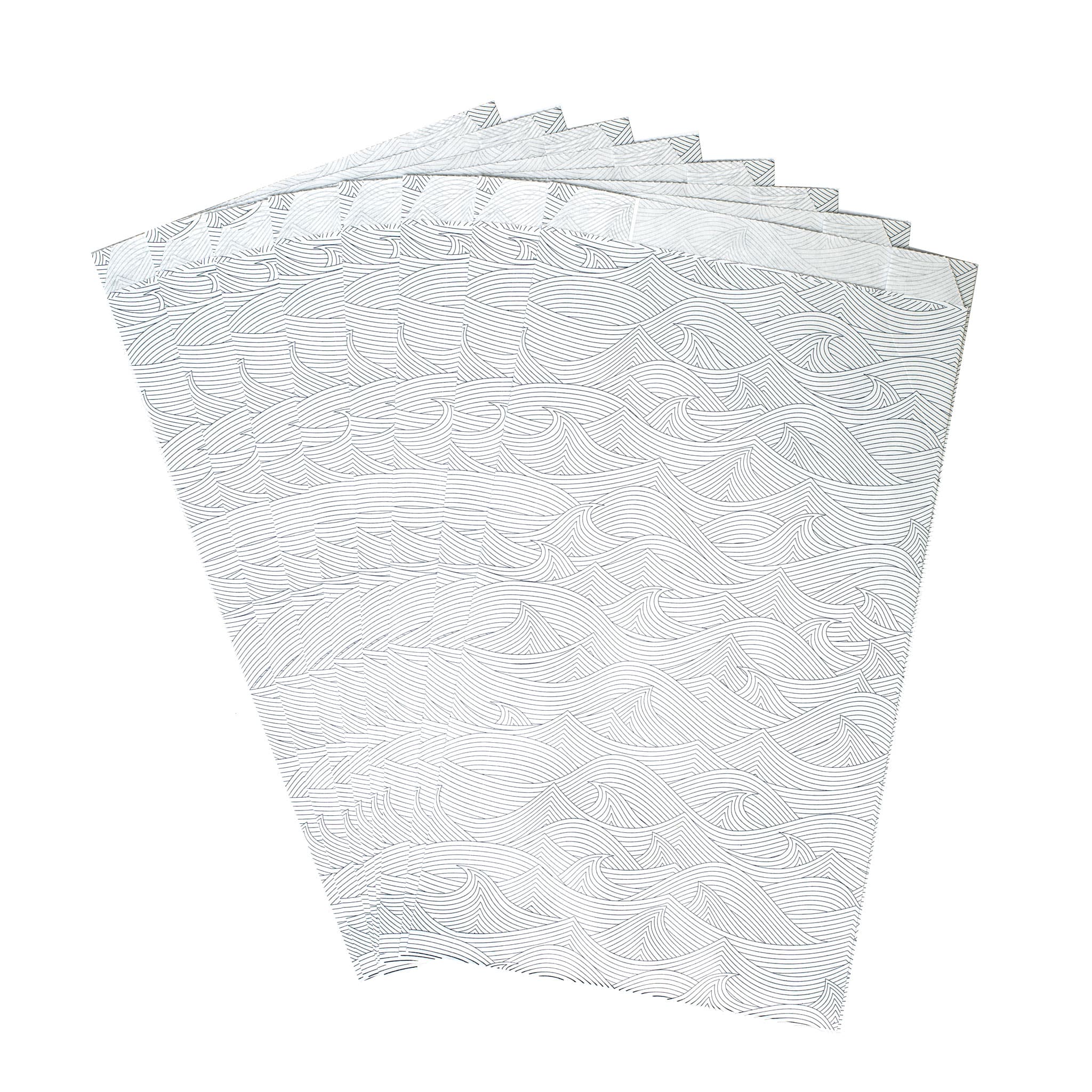 Gift bags &quot;Waves&quot; - 8 folding bags in 14x24cm