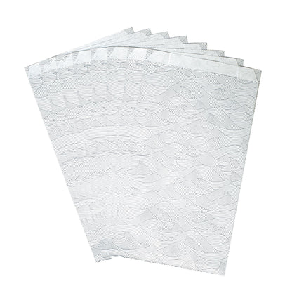 Gift bags &quot;Waves&quot; - 8 folding bags in 14x24cm