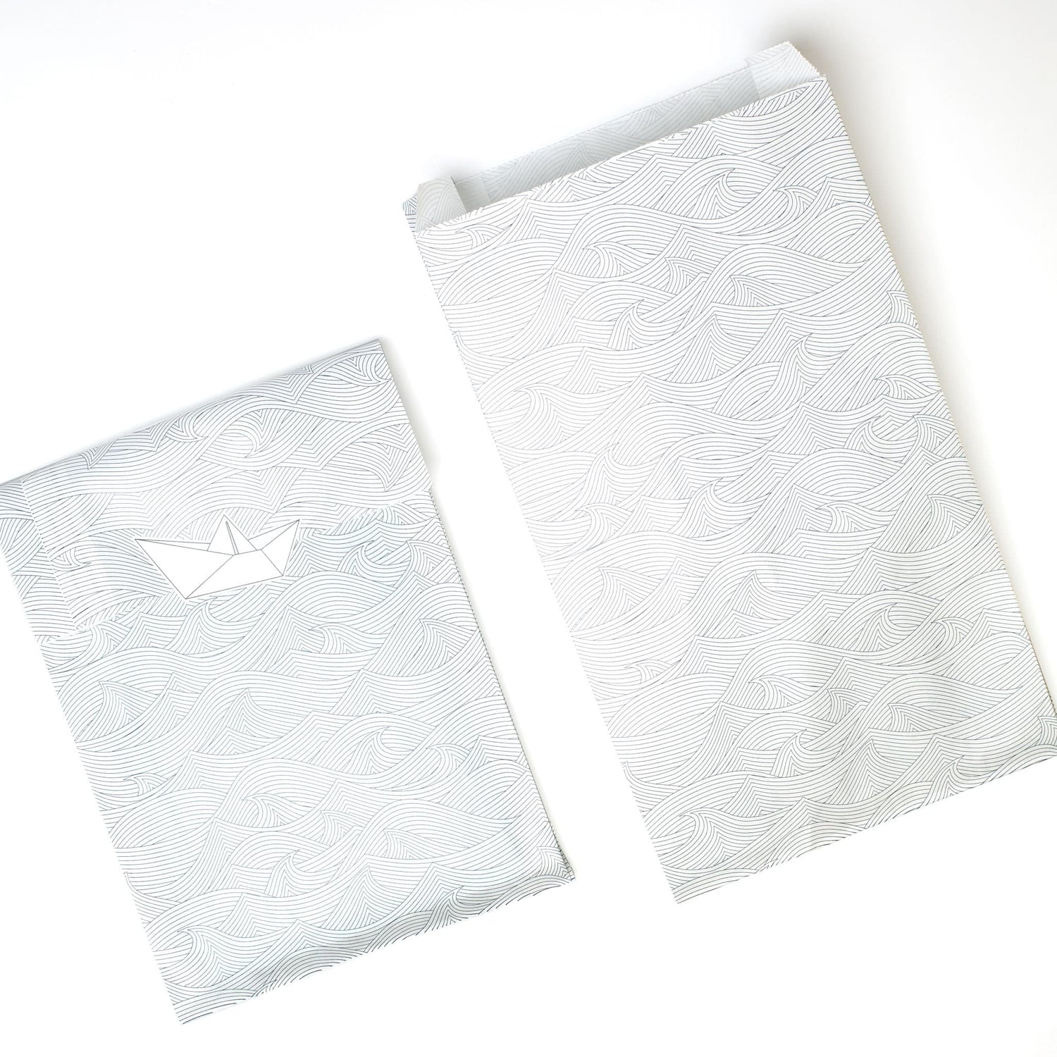 Gift bags &quot;Waves&quot; - 8 folding bags in 14x24cm
