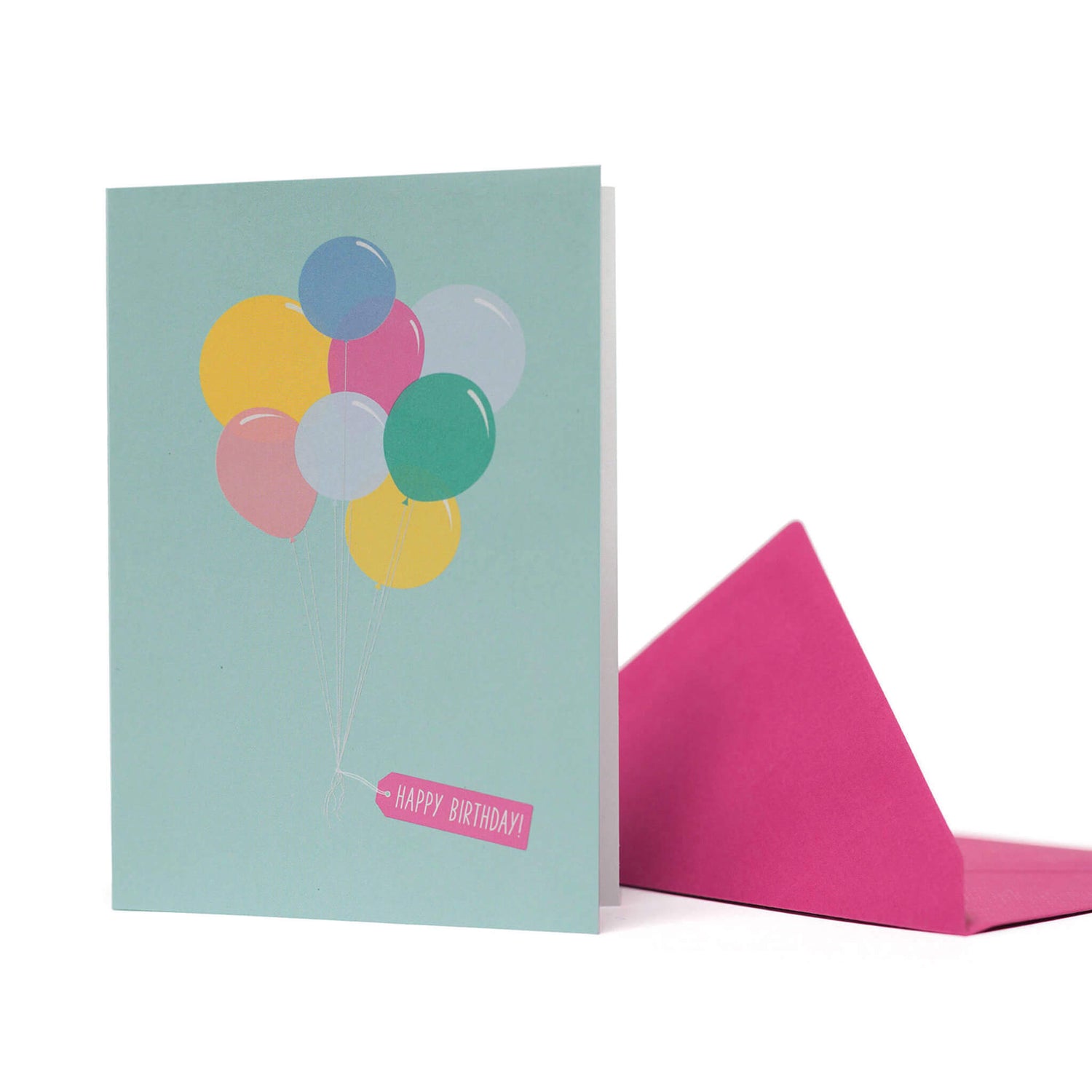 GEBURTSTAGSKARTE &quot;HAPPY BIRTHDAY&quot; mit Luftballons in mint von My Pretty Circus | GC-BAL1602-MI
