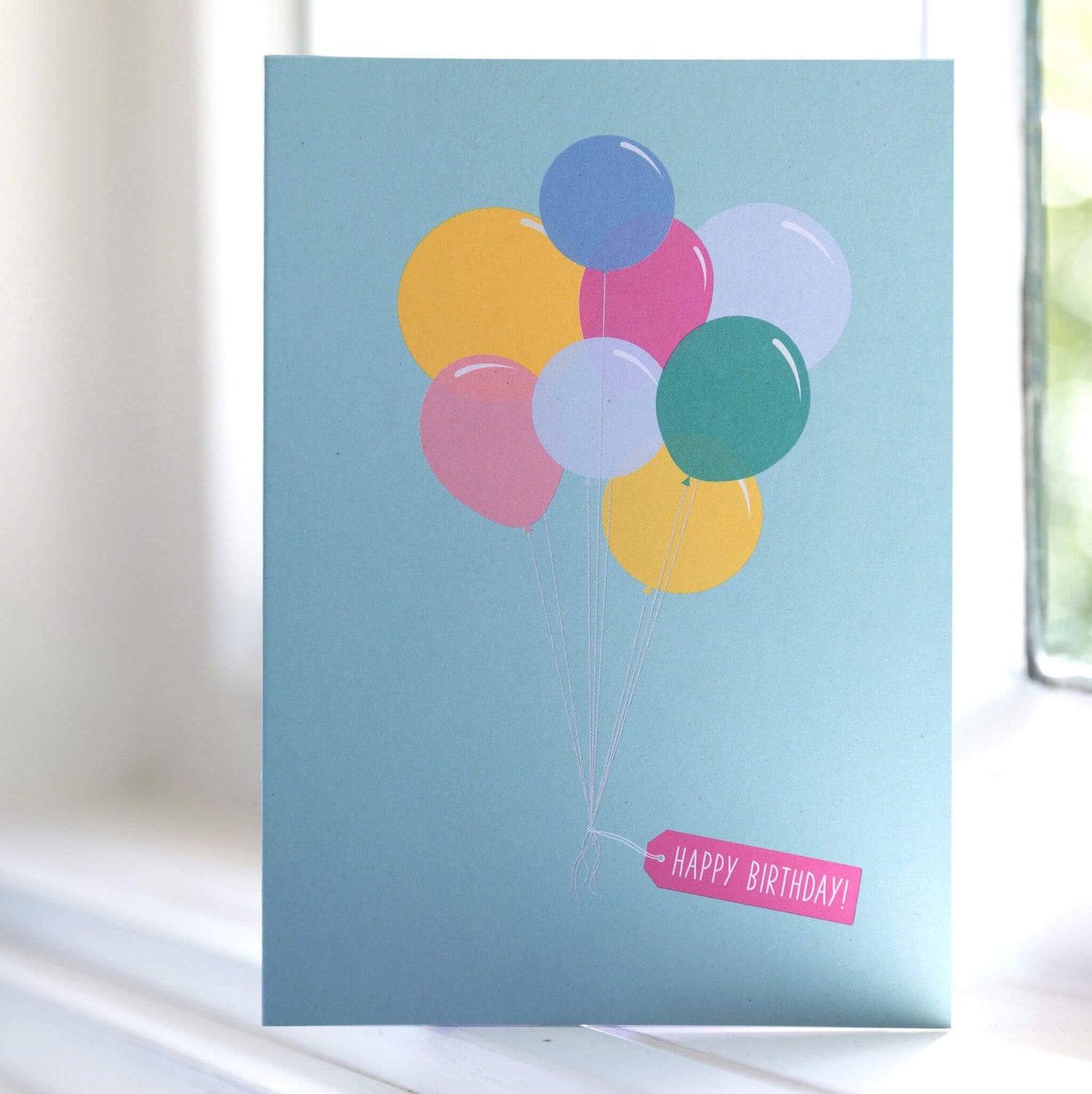 GEBURTSTAGSKARTE &quot;HAPPY BIRTHDAY&quot; mit Luftballons in mint von My Pretty Circus | GC-BAL1602-MI
