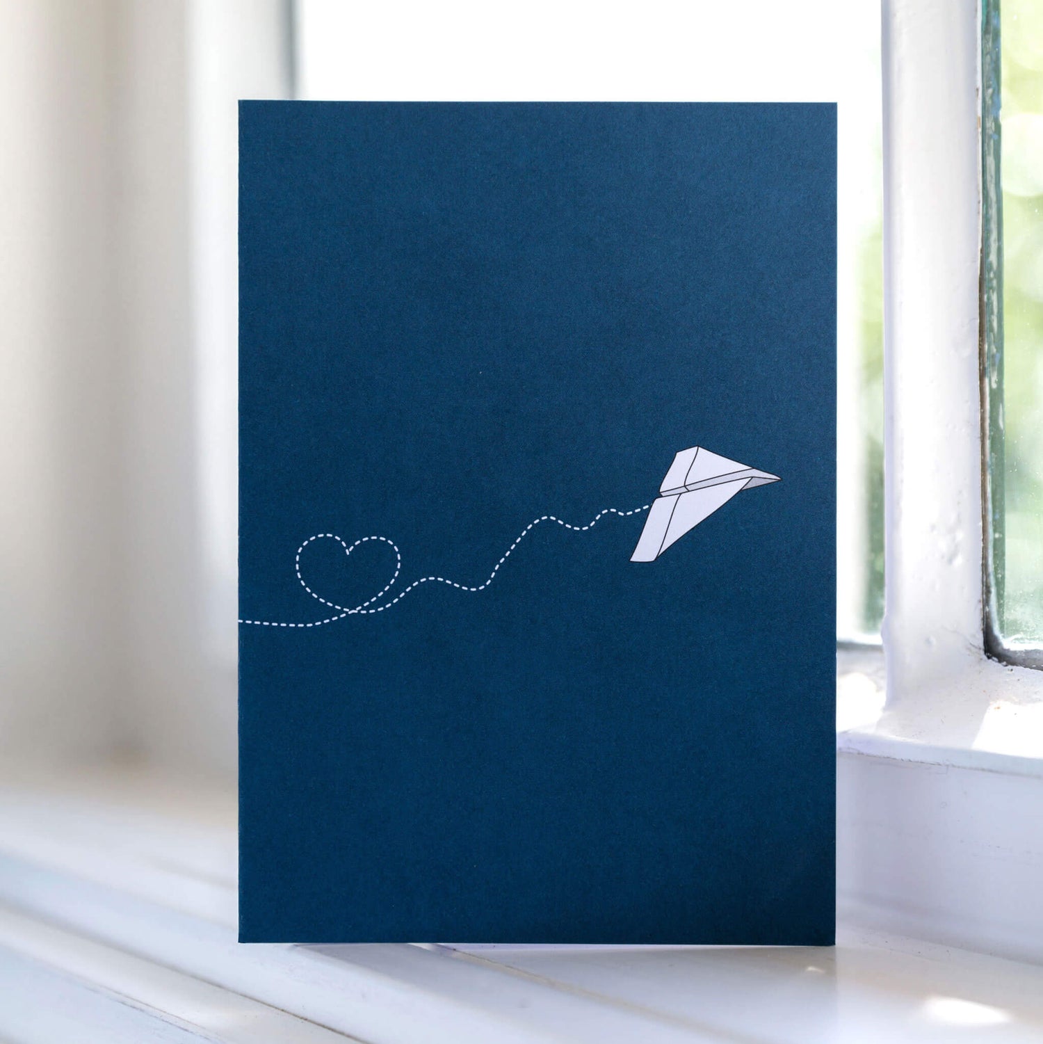 GRUSSKARTE PAPIERFLIEGER mit Herz in blau von My Pretty Circus | GC-HEA1617-PT