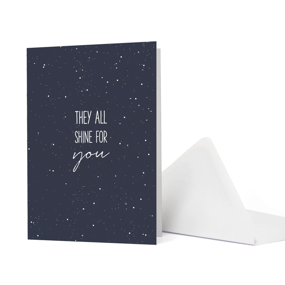 GRUSSKARTE "THEY ALL SHINE FOR YOU" mit Sternenhimmel in dunkelblau von My Pretty Circus | GC-STA2201-DB