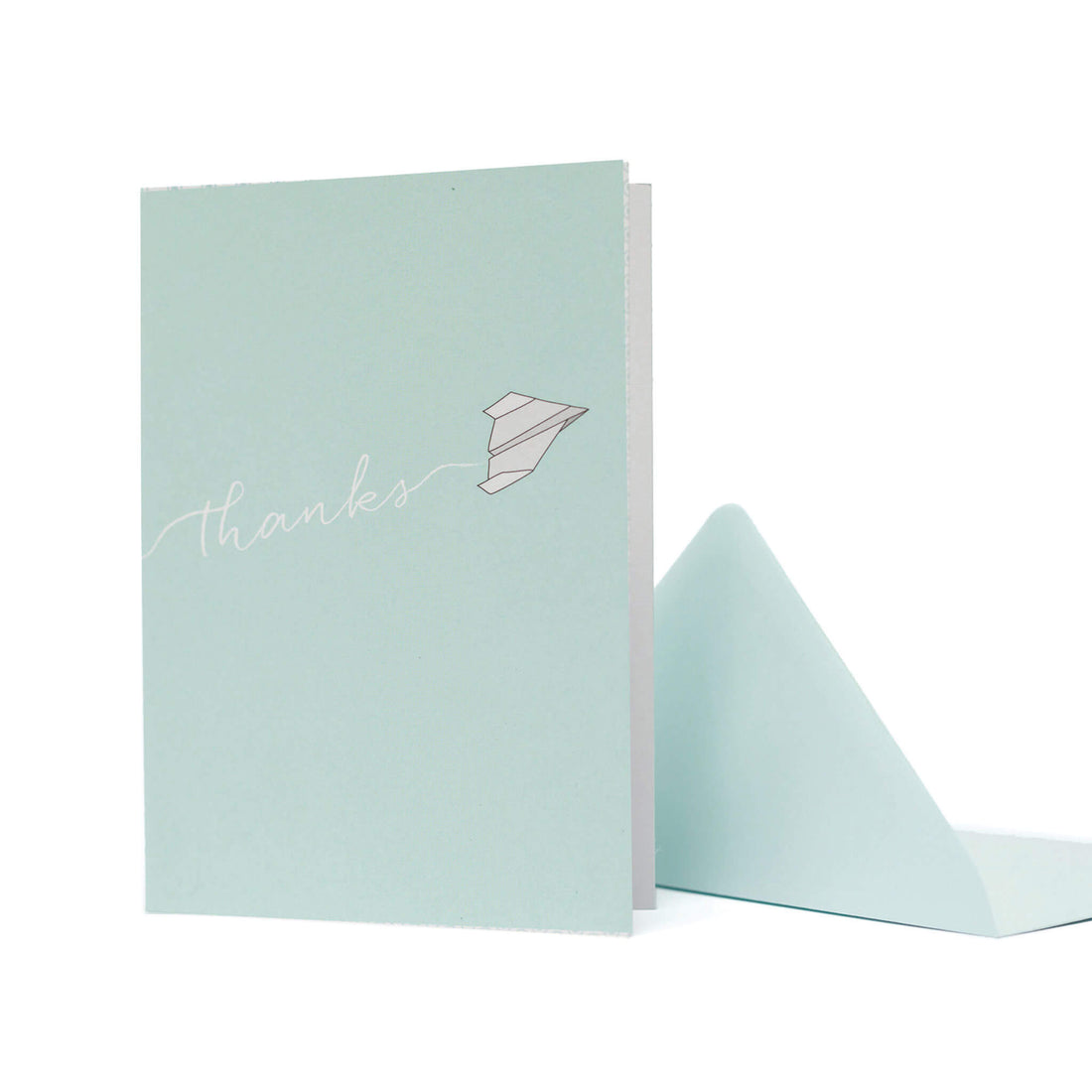 DANKESKARTE &quot;THANKS&quot; mit Papierflieger in mint von My Pretty Circus | 67
