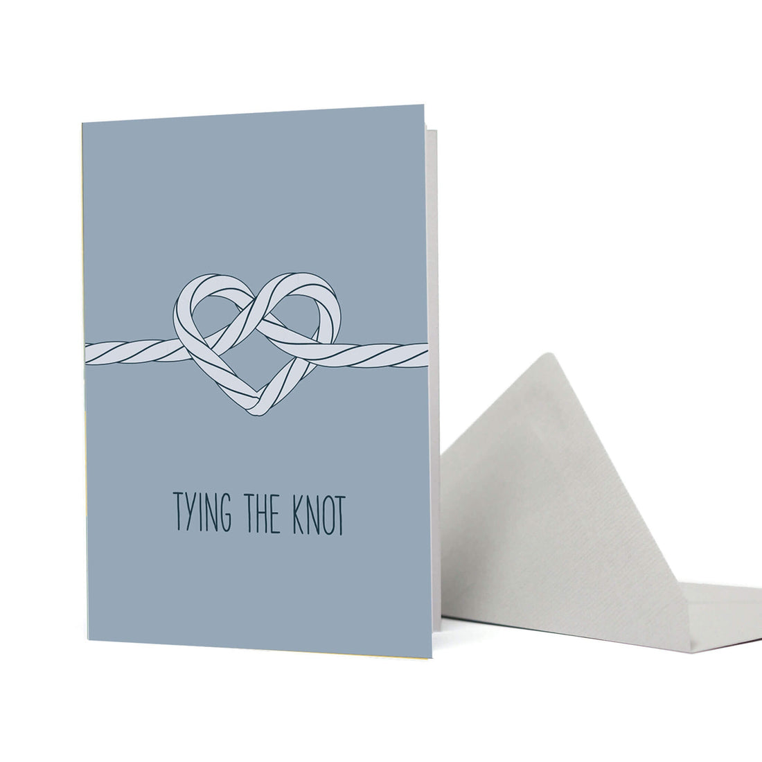 HOCHZEITSKARTE &quot;TYING THE KNOT&quot; mit maritimem Kreuzknoten in blau von My Pretty Circus | GC-TYI1942-BL
