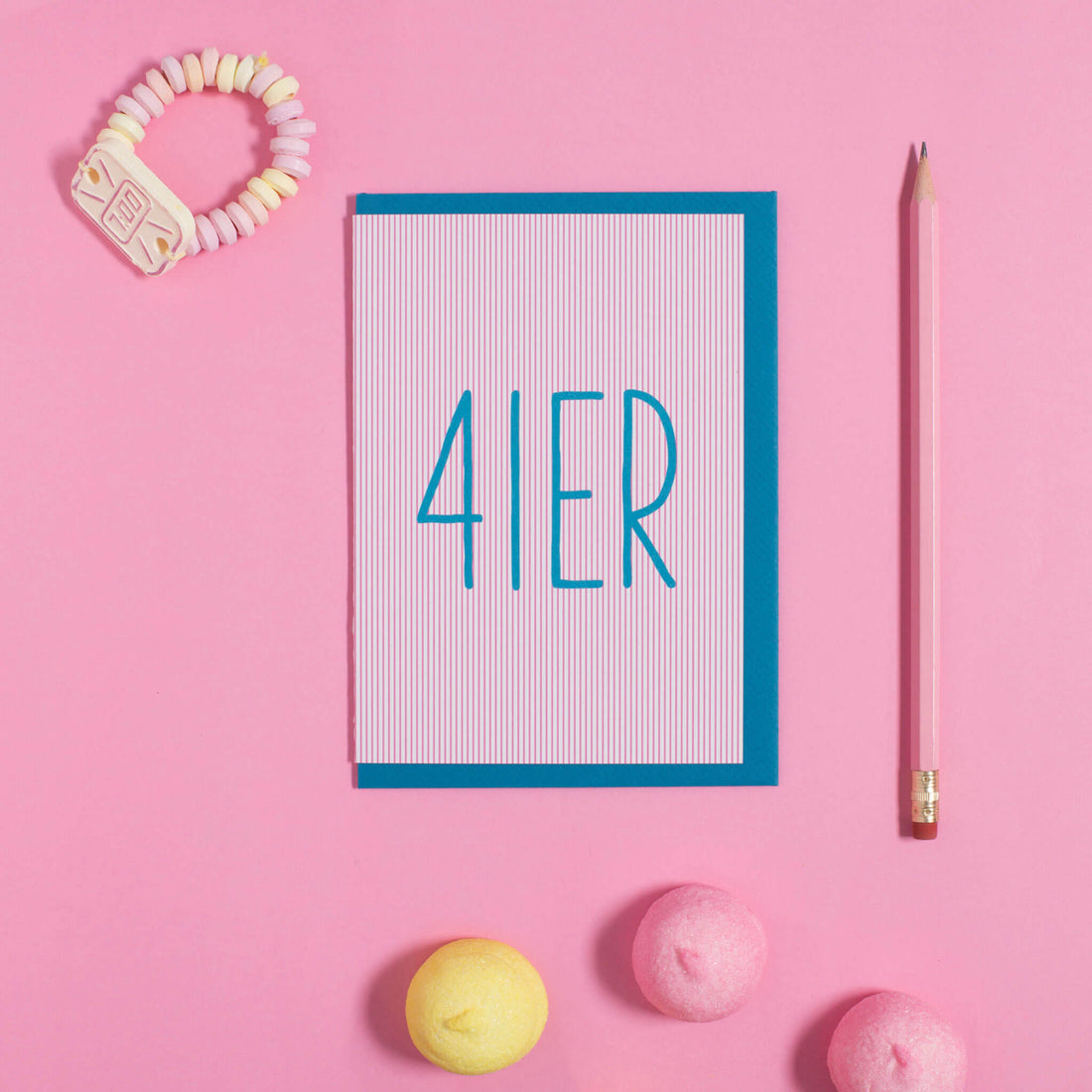GEBURTSTAGSKARTE &quot;4IER&quot; zum 4. Geburtstag in pink von My Pretty Circus | GC-VIE1625-LP