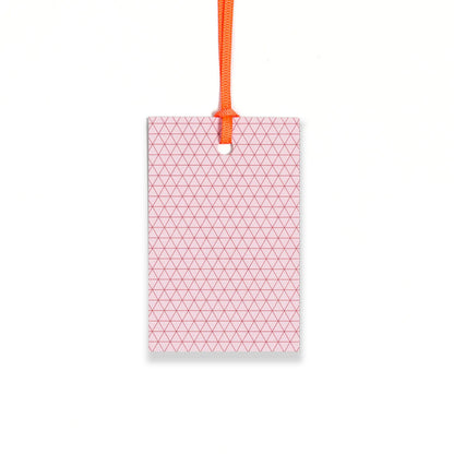 Geschenkanhänger &quot;Dreiecke&quot; - 5er Set in rosa mit Neonband - 100% Recyclingpapier von My Pretty Circus | GT-TRA004-RO