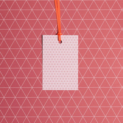 Geschenkanhänger &quot;Dreiecke&quot; - 5er Set in rosa mit Neonband - 100% Recyclingpapier von My Pretty Circus | GT-TRA004-RO