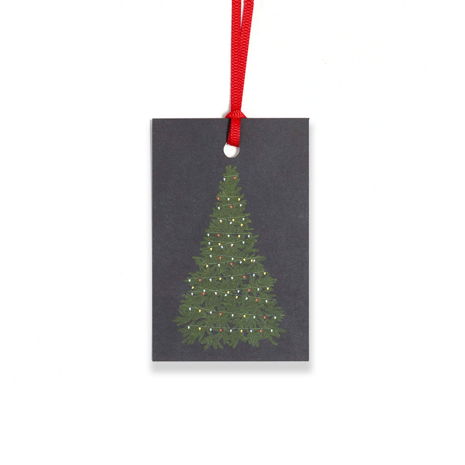 Geschenkanhänger &quot;Weihnachtsbaum&quot; - 5er Set mit Tannenbaum vor blau unf farblich passendem Band - 100% Recyclingpapier von My Pretty Circus | GT-XMA006-DB