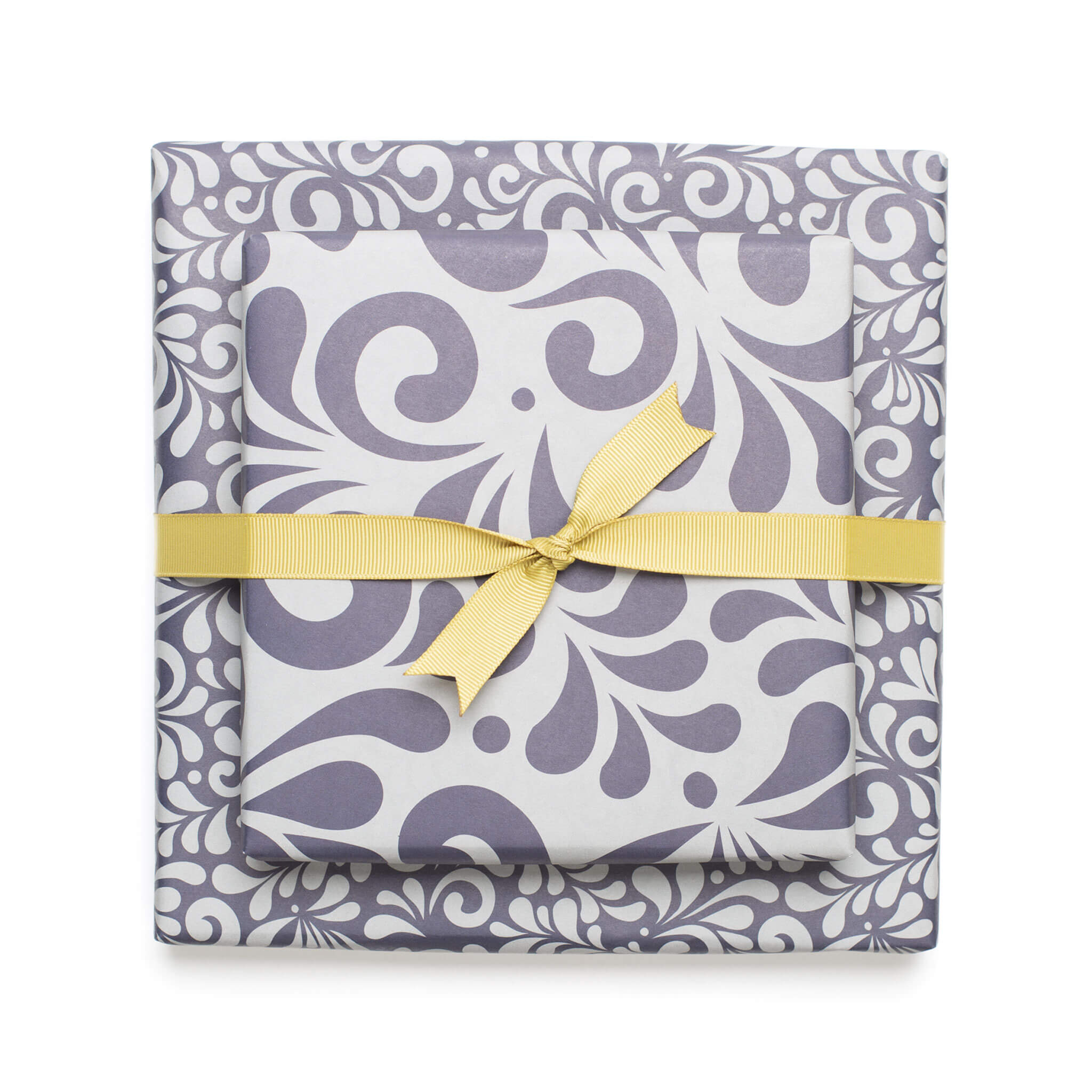 Geschenkpapier &quot;Bembel&quot; in grau und blauem Bembelmuster - doppelseitig bedruckt auf 100% Recyclingpapier  von My Pretty Circus | RW-BEM2243-BL