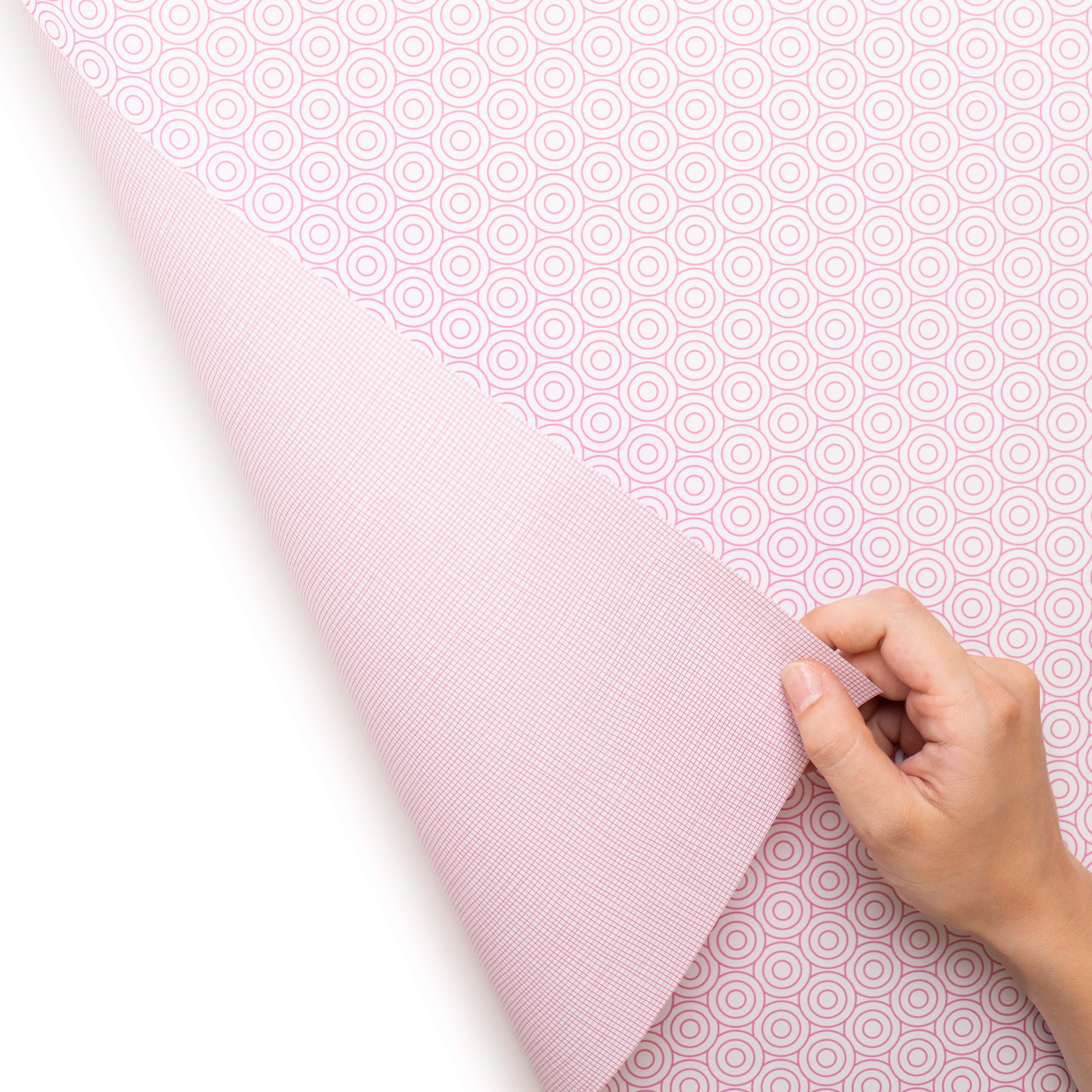 Geschenkpapier &quot;Kreise und Netzmuster&quot; in pink - doppelseitig bedruckt auf 100% Recyclingpapier  von My Pretty Circus | RW-CIR1606-PI