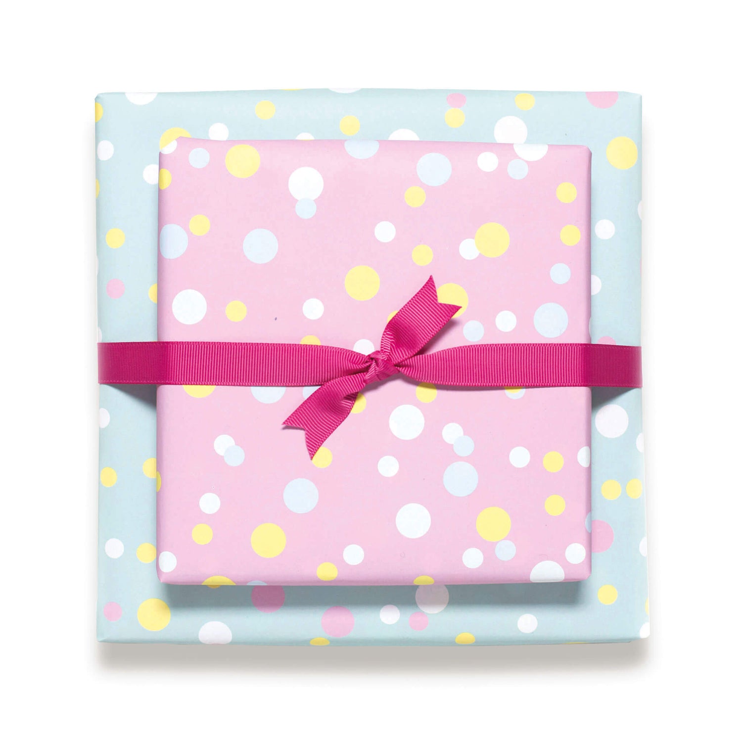Geschenkpapier &quot;Konfetti&quot; in rosa &amp; mint - doppelseitig bedruckt auf 100% Recyclingpapier  von My Pretty Circus | RW-CON1618-LP