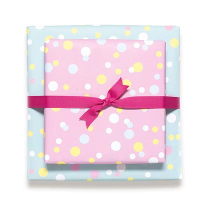 Geschenkpapier &quot;Konfetti&quot; in rosa &amp; mint - doppelseitig bedruckt auf 100% Recyclingpapier  von My Pretty Circus | RW-CON1618-LP