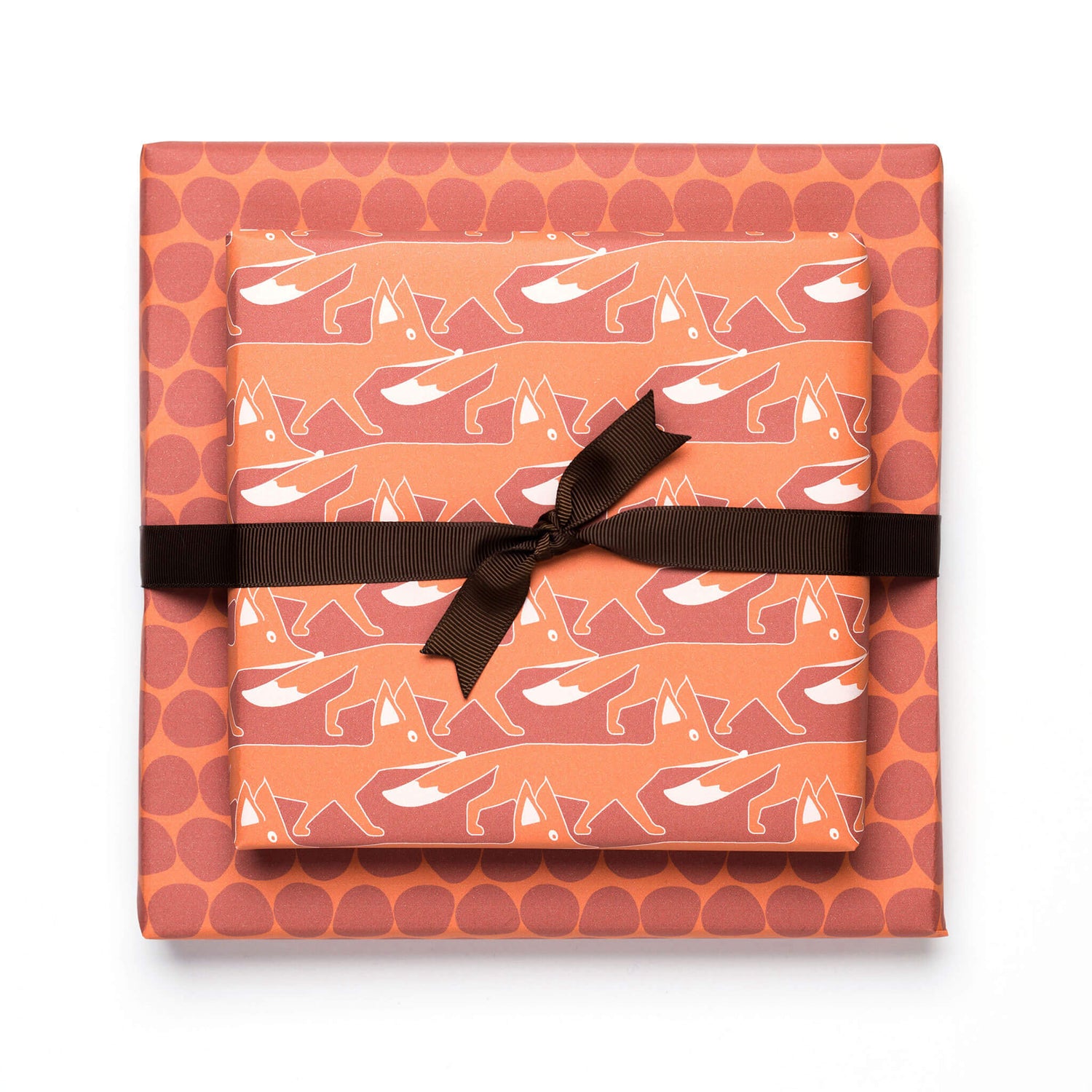 Geschenkpapier &quot;Fuchs&quot; in rostrot - doppelseitig bedruckt auf 100% Recyclingpapier  von My Pretty Circus | RW-FOX2032-CU