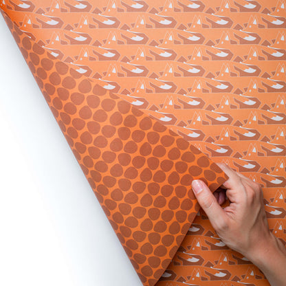 Geschenkpapier &quot;Fuchs&quot; in rostrot - doppelseitig bedruckt auf 100% Recyclingpapier  von My Pretty Circus | RW-FOX2032-CU