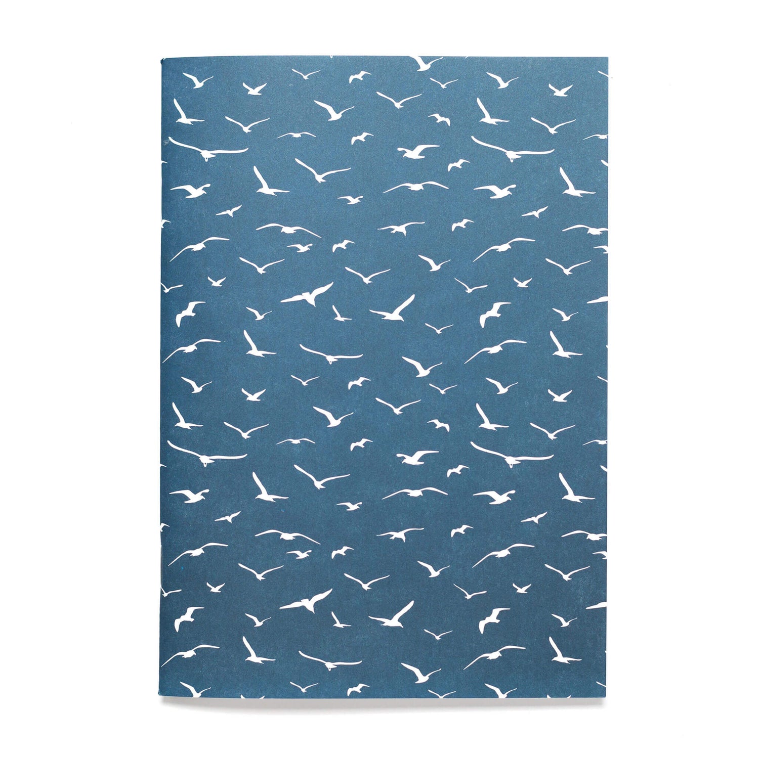 Notizheft &quot;Möwen&quot; - Notizbuch in DIN A5 mit maritimem blauem Möwen Motiv - Recyclingpapier von My Pretty Circus | NB-BIR1801-PT