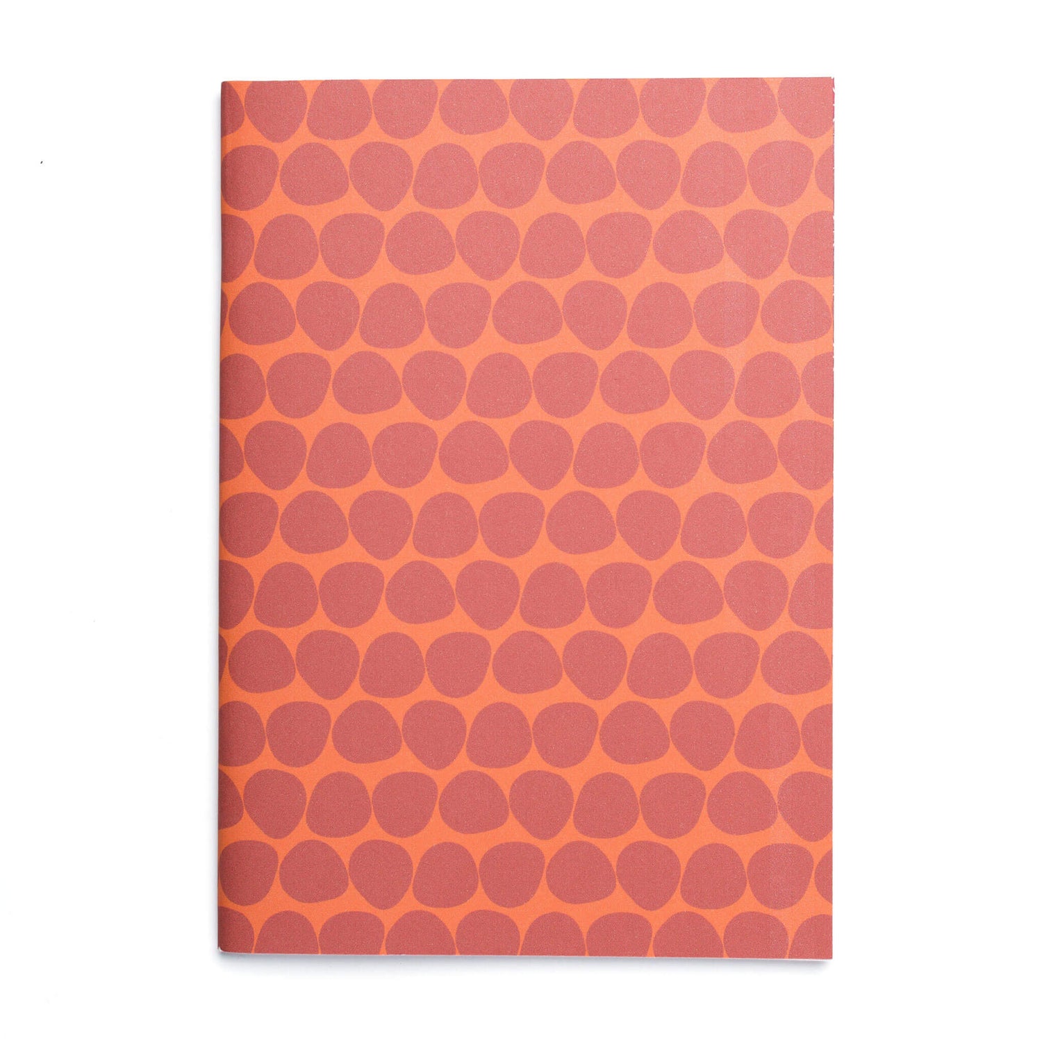 Notizheft &quot;Steine&quot; - Notizbuch in DIN A5 mit Motiv aus rostroten amorphen Formen - Recyclingpapier von My Pretty Circus | NB-STO2005-RU