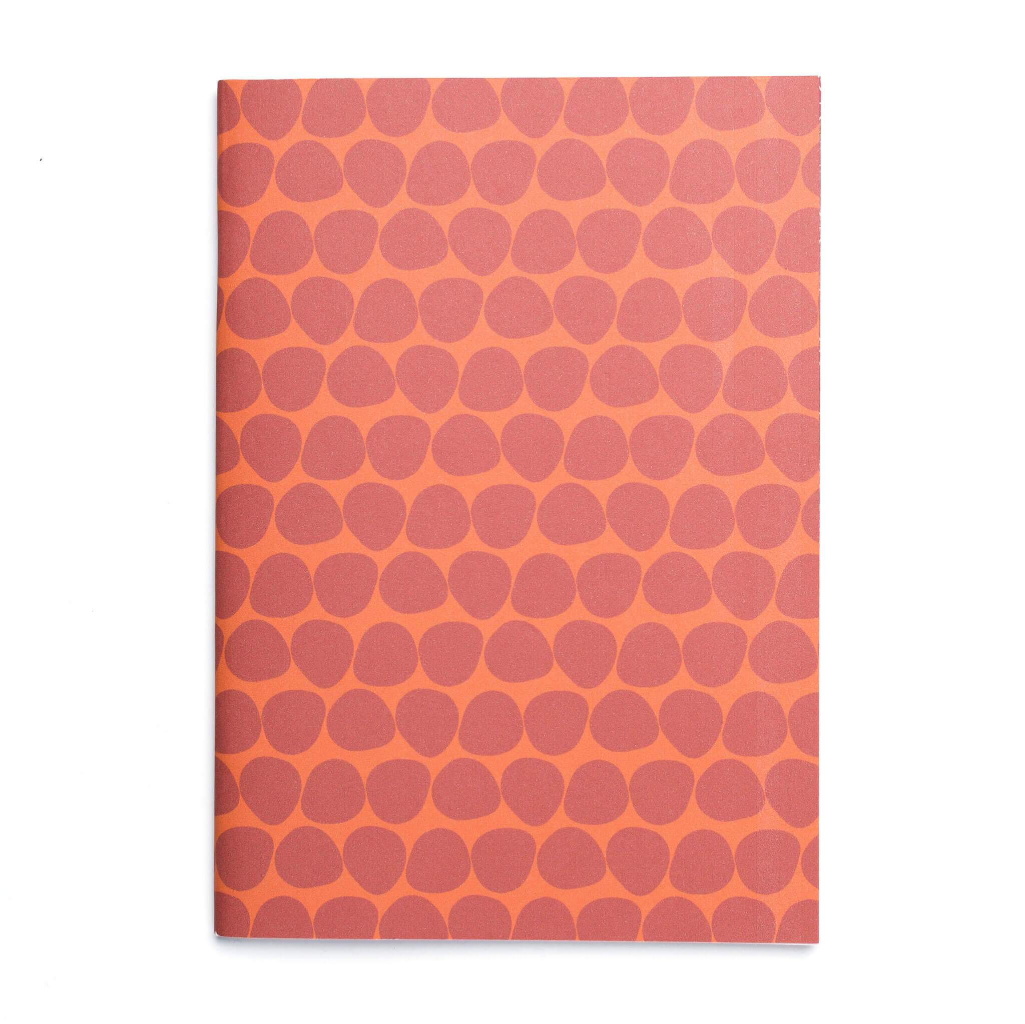Notizheft &quot;Steine&quot; - Notizbuch in DIN A5 mit Motiv aus rostroten amorphen Formen - Recyclingpapier von My Pretty Circus | NB-STO2005-RU