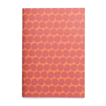 Notizheft &quot;Steine&quot; - Notizbuch in DIN A5 mit Motiv aus rostroten amorphen Formen - Recyclingpapier von My Pretty Circus | NB-STO2005-RU