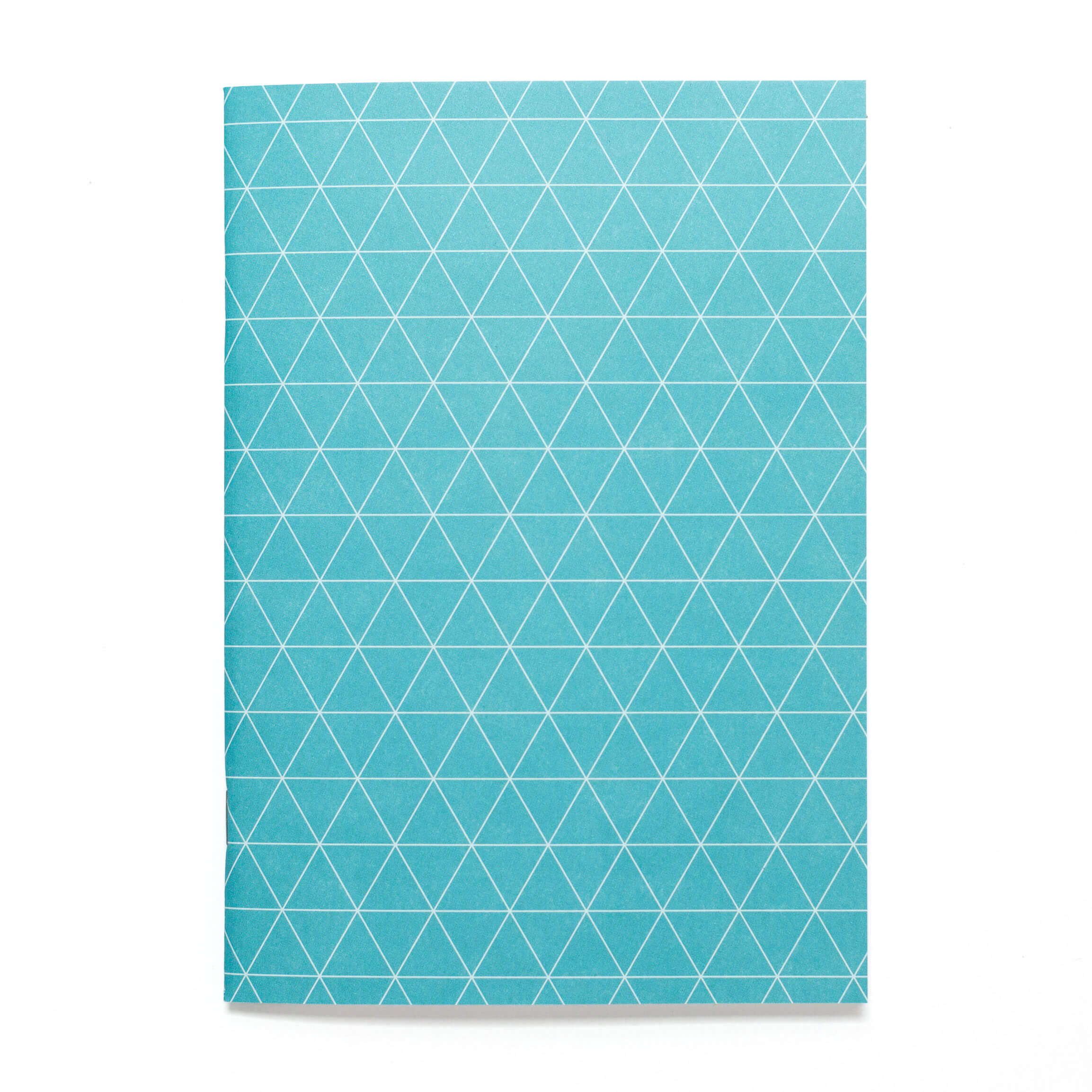 Notizheft &quot;Dreiecke&quot; - Notizbuch in DIN A5 mit geometrischem Muster in türkis - Recyclingpapier von My Pretty Circus | NB-TRA1803-TQ