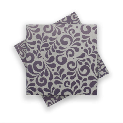 Origami Papier &quot;Bembel&quot; für kreatives Basteln - 25 Blatt doppelseitiges Faltpapier in grau und blau mit typisch hessischen Bembel Blumenranken aus 15x15cm Recyclingpapier-OR-BEM2312-BL | My Pretty Circus
