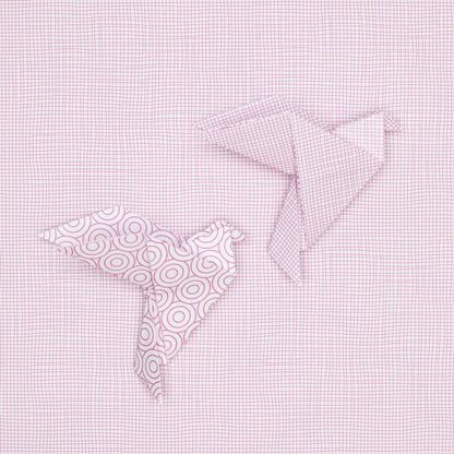 Origami Papier rosa &quot;Kreise&quot; für kreatives Basteln - 25 Blatt doppelseitiges Faltpapier mit weiß rosa Kreis- und Netzmuster aus 15x15cm Recyclingpapier-OR-CIR2102-PI | My Pretty Circus