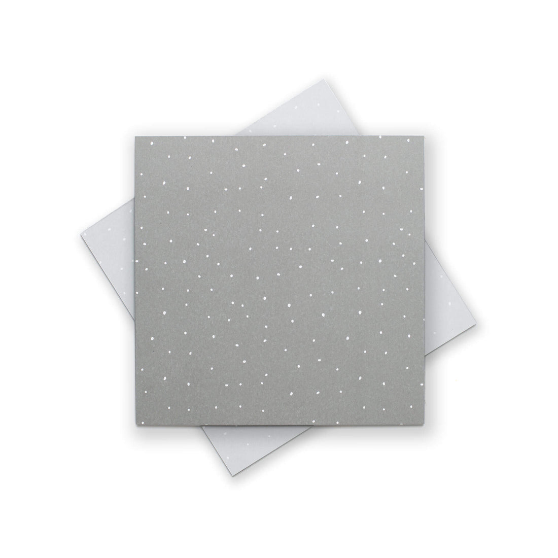 Origami Papier &quot;Schneesturm&quot; für kreatives Basteln - 25 Blatt doppelseitiges Faltpapier mit weißen Punkten auf grauem Hintergrund aus 15x15cm Recyclingpapier-OR-SNO2210-GR | My Pretty Circus