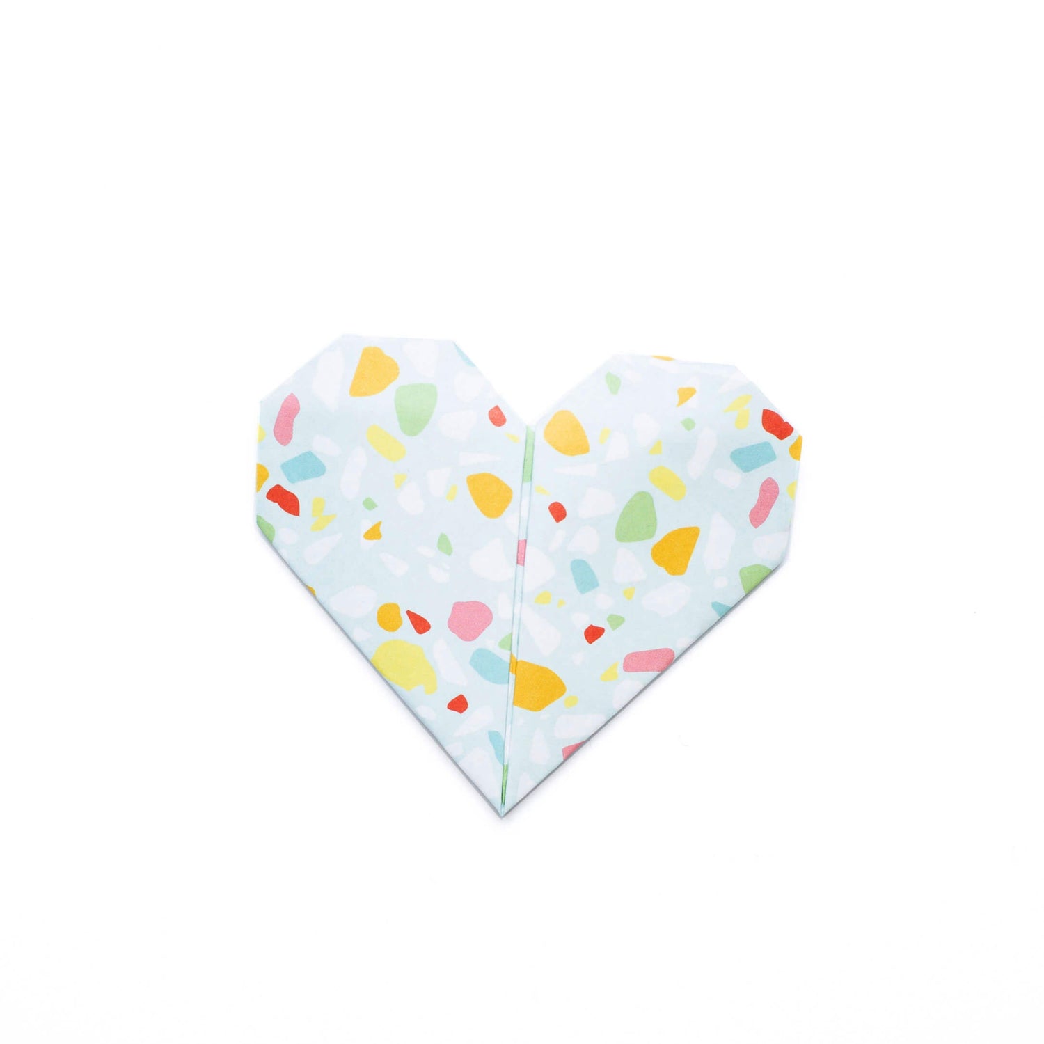 Origami Papier &quot;Terrazzo&quot; für kreatives Basteln - 25 Blatt doppelseitiges Faltpapier mit buntem Terrazzo Muster aus 15x15cm Recyclingpapier-OR-TER2101-TQ | My Pretty Circus