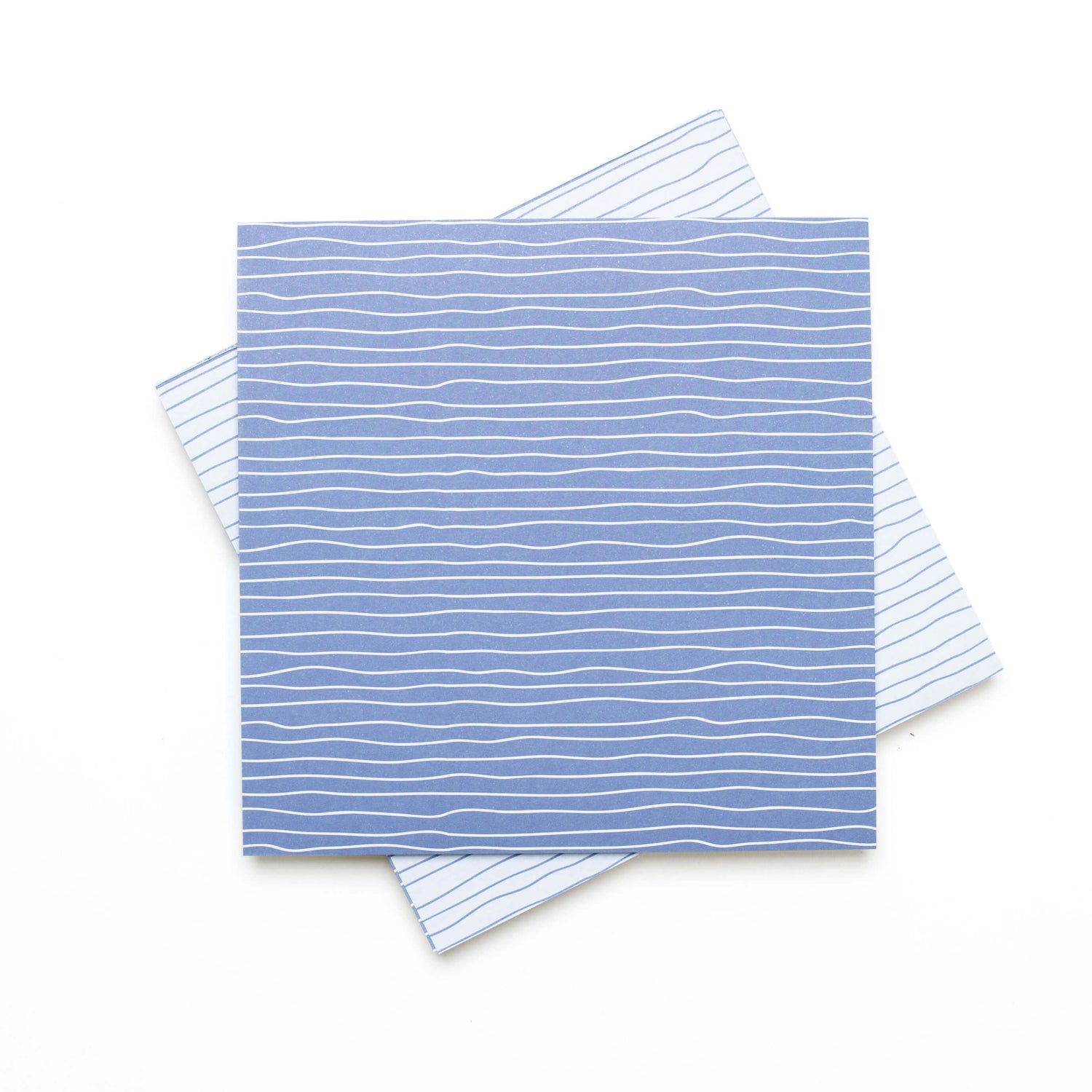 Origami Papier &quot;Wasser&quot; für kreatives Basteln - 25 Blatt doppelseitiges Faltpapier mit blauen Linien aus 15x15cm Recyclingpapier-OR-WAT2103-BL | My Pretty Circus