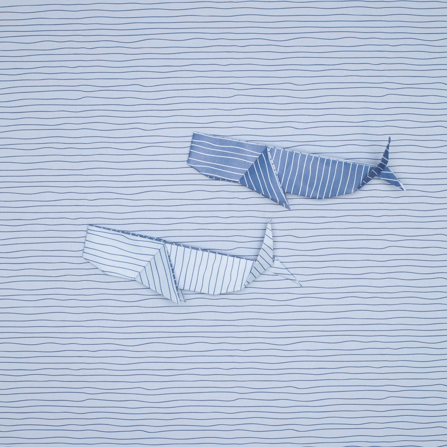 Origami Papier &quot;Wasser&quot; für kreatives Basteln - 25 Blatt doppelseitiges Faltpapier mit blauen Linien aus 15x15cm Recyclingpapier-OR-WAT2103-BL | My Pretty Circus