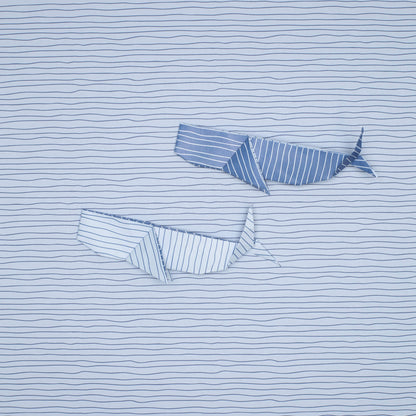Origami Papier &quot;Wasser&quot; für kreatives Basteln - 25 Blatt doppelseitiges Faltpapier mit blauen Linien aus 15x15cm Recyclingpapier-OR-WAT2103-BL | My Pretty Circus
