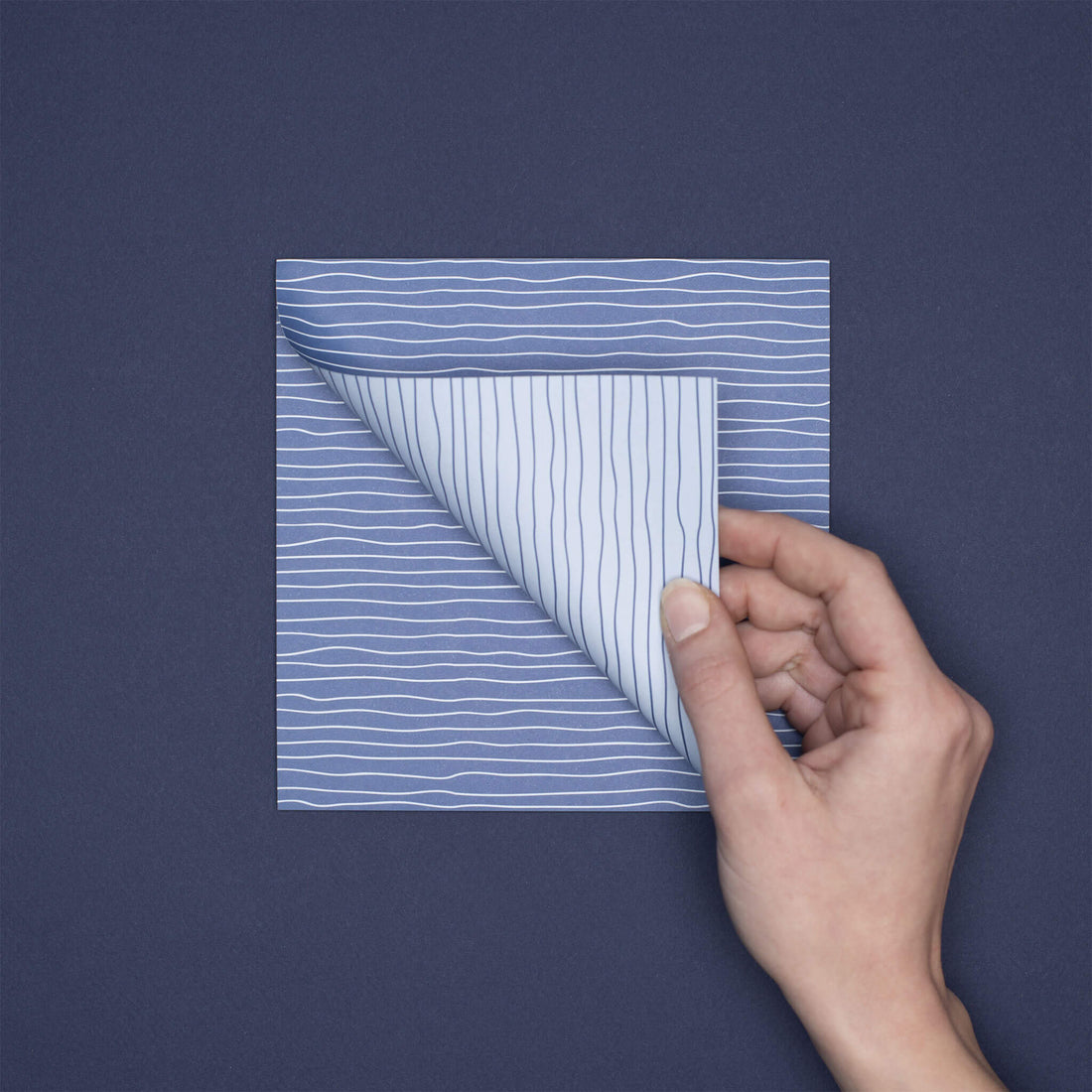 Origami Papier &quot;Wasser&quot; für kreatives Basteln - 25 Blatt doppelseitiges Faltpapier mit blauen Linien aus 15x15cm Recyclingpapier-OR-WAT2103-BL | My Pretty Circus