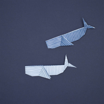Origami Papier &quot;Wasser&quot; für kreatives Basteln - 25 Blatt doppelseitiges Faltpapier mit blauen Linien aus 15x15cm Recyclingpapier-OR-WAT2103-BL | My Pretty Circus