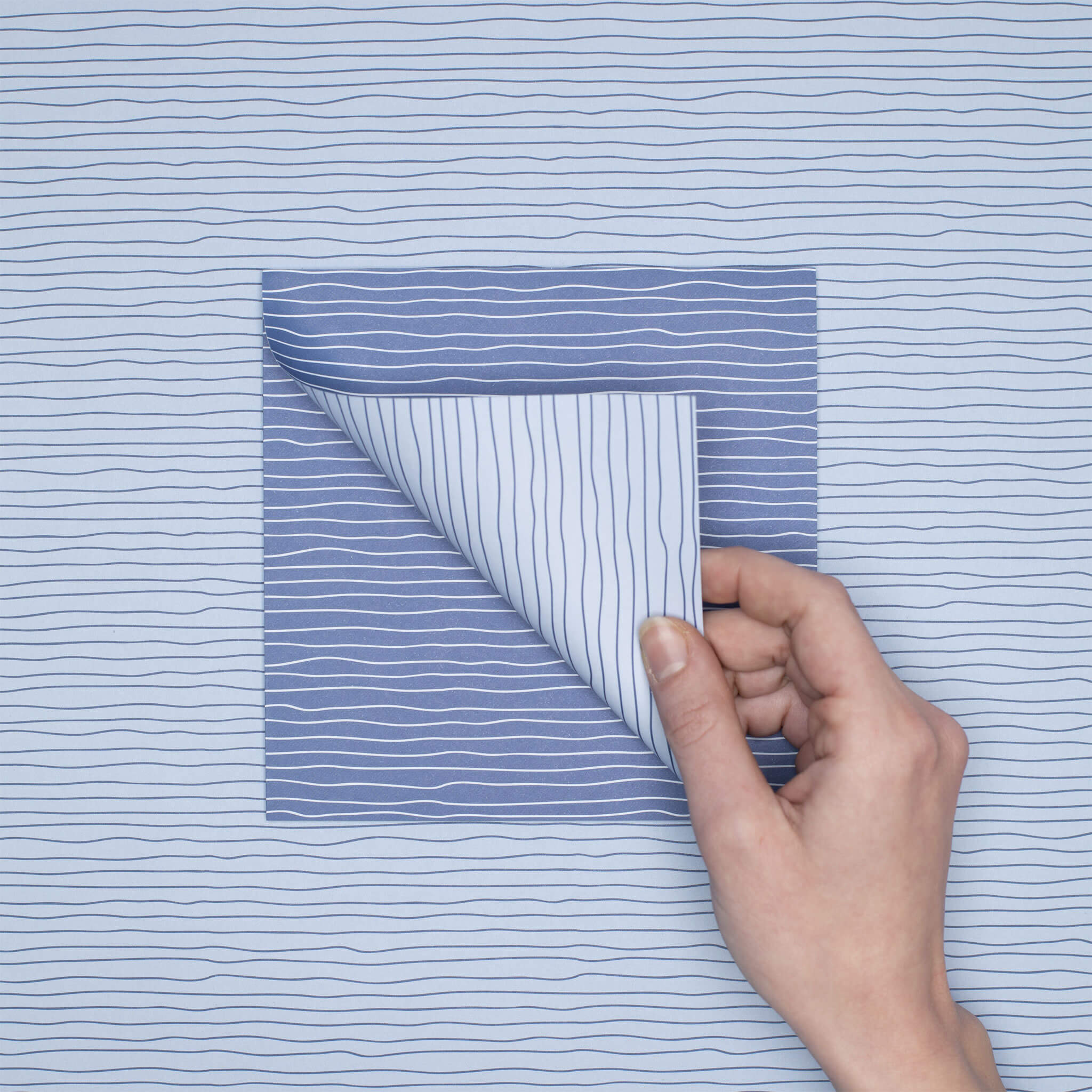 Origami Papier &quot;Wasser&quot; für kreatives Basteln - 25 Blatt doppelseitiges Faltpapier mit blauen Linien aus 15x15cm Recyclingpapier-OR-WAT2103-BL | My Pretty Circus