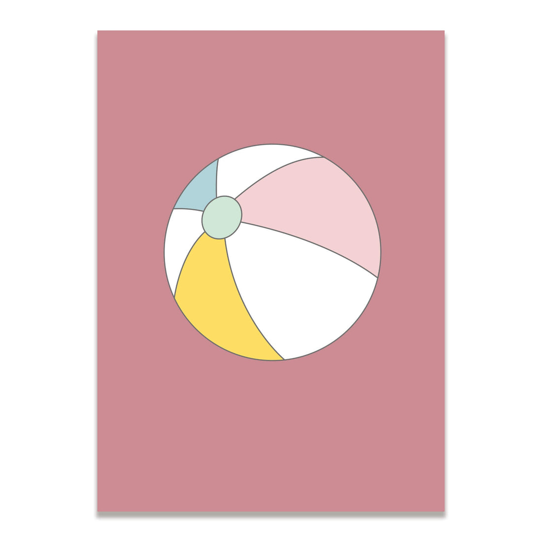 Postkarte &quot;Wasserball&quot; in lila aus 100% Recyclingpapier von My Pretty Circus | PC-BEA1906-LA