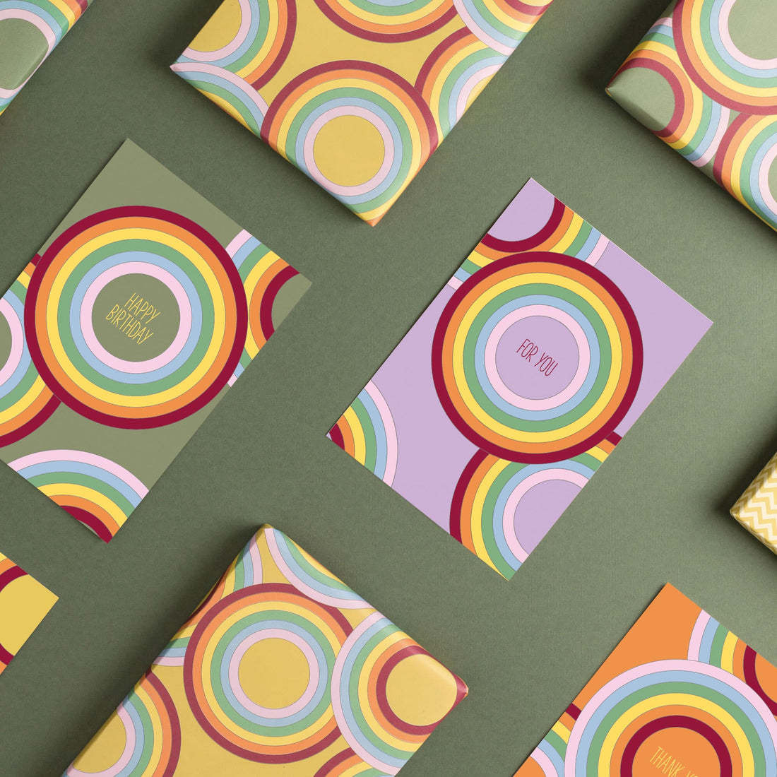 Postkarte Regenbogen &quot;For You&quot; in lila aus 100% Recyclingpapier von My Pretty Circus | PC-RAI1904-LI