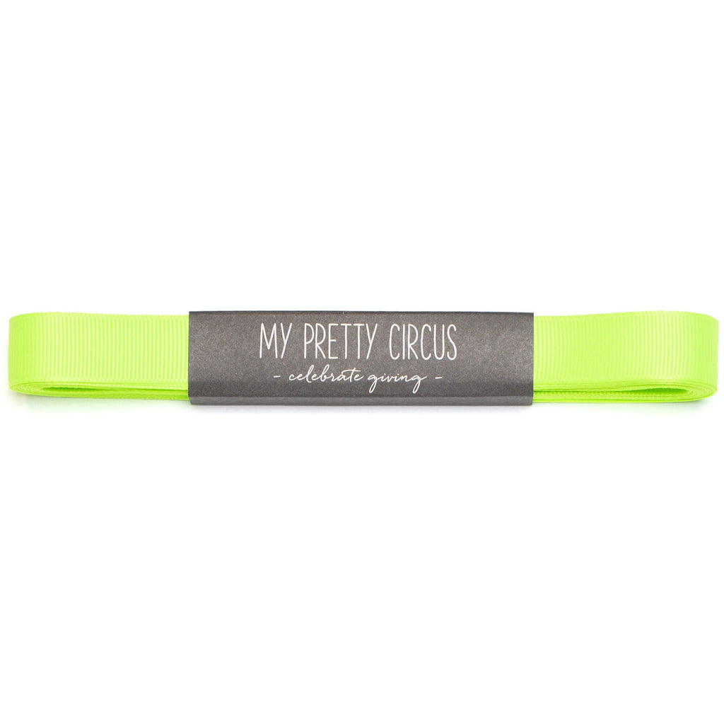 Neon Gelbes Geschenkband: 16mm Rips- Schleifenband | My Pretty Circus | RB-16G1602-NY